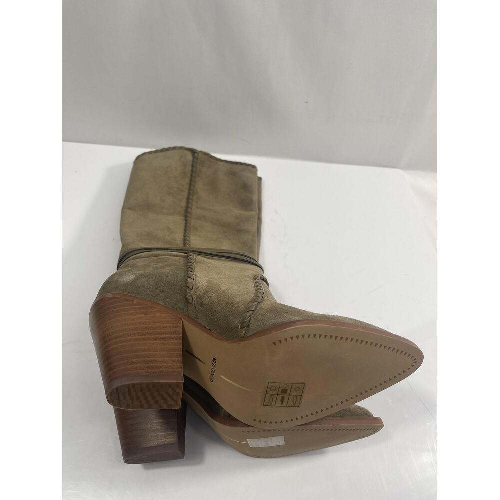 Dolce Vita Jody Boots Womens Size 5.5 Olive Suede Western Mid Calf Block Heel - Picture 7 of 15